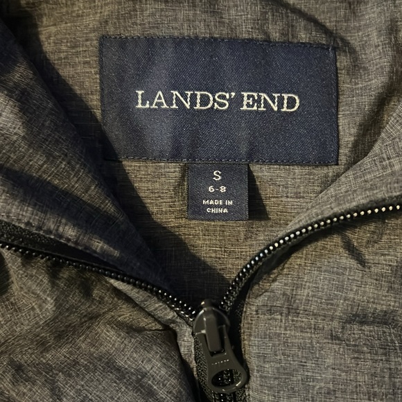 Lands’ End S 6 Small Puffer coat long hooded winter jacket small gray - Picture 2 of 6